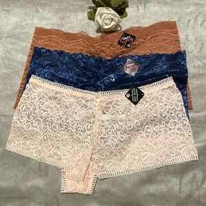 Simply Sexy 3 Pack Cheeky Lace Panties - Size M